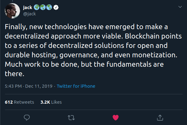 Finally, new technologies have emerged to make a decentralized approach more viable. Blockchain points to a series of decentralized solutions for open and durable hosting, governance, and even monetization. Much work to be done, but the fundamentals are there.